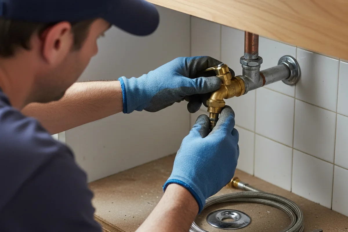 Shutoff valve and fitting work during Burst Pipe Repair in Kuna